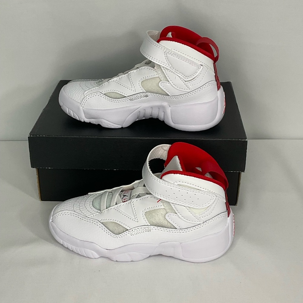 White and Red Jumpman Two Trey Sneakers - size 11c - Picture 8 of 11